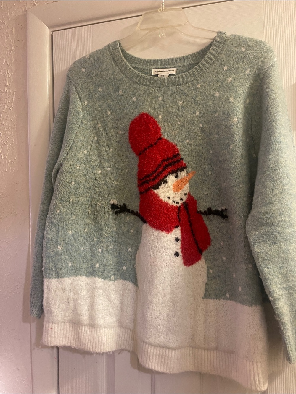 Cupcakes and Cashmere Cozy Snowman Holiday Sweater Size 2XL Retail $89 Worn Once